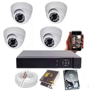 Kit 4 Câmeras Internas Analógicas + Dvr + Hd e Acessórios Ótima Resolução