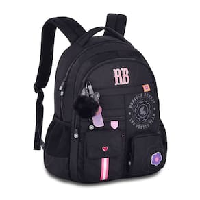 Mochila De Costas Escolar Juvenil Rebecca Bonbon Com Bordado Preto