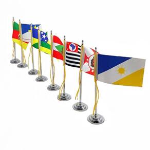 Mini Bandeira Mesa Estado De Rondônia Mastro 15 Cm