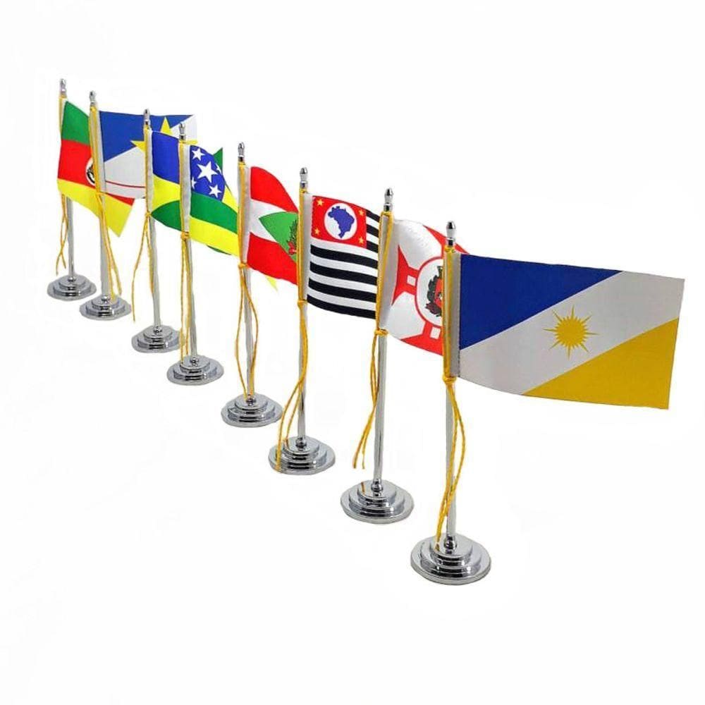 Mini Bandeira Mesa Ceará Mastro 15 Cm Poliéster