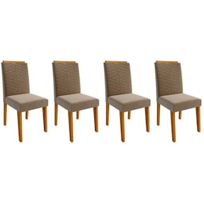 Cadeira Sala De Jantar Clarice Kit 4 Un Nature-joli - Cimol