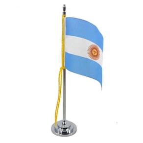 Mini Bandeira De Mesa Argentina 15 Cm Poliéster