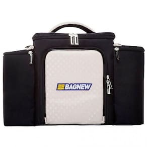 Bolsa Térmica 4 Potes - Preta Com Branco Fashion - Padrão: único