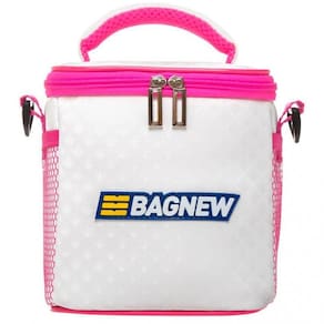 Bolsa Térmica 2 Potes - Branca Com Rosa Style Fashion - Padrão: único