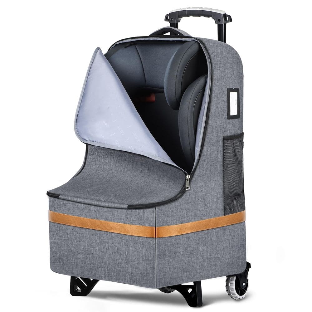 Bolsa de viagem para assento de carro Tonyeee atualizada com rodas cinza