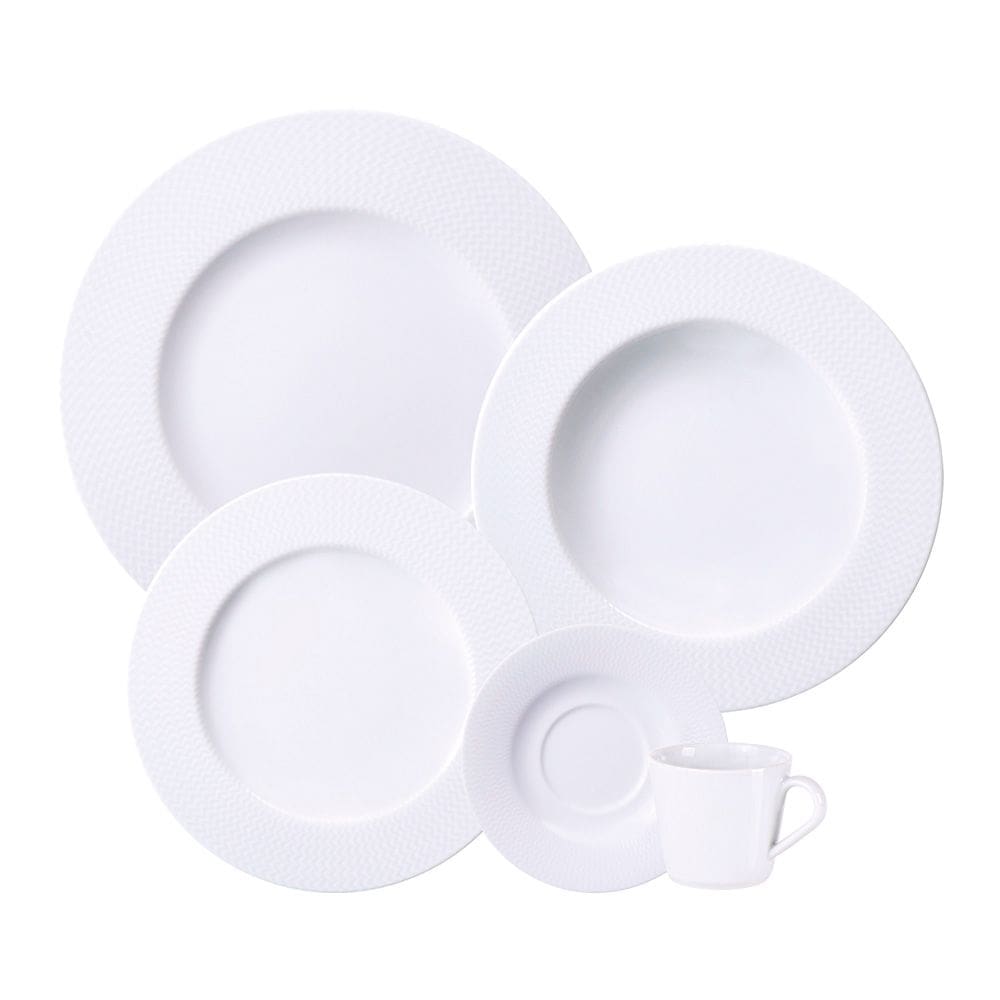 Aparelho de Jantar Tramontina Mesh 20 Peças em Porcelana Decorada