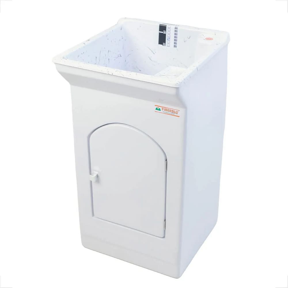 Tanque de Fibra Gabinete 25 Litros Branco Granitado - Fiberblu