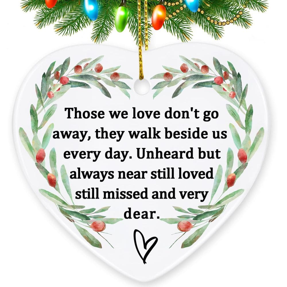 Ornamento comemorativo Jocidea Ceramic Heart Shape Loss Loved One