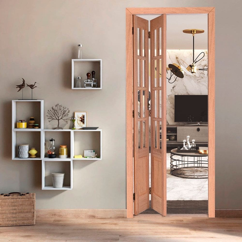 Kit Porta Camarão Quadriculada em Eucalipto e Abertura Direita, 213cm X 84cm X 12cm