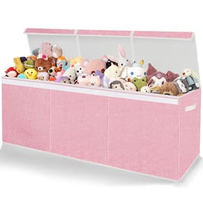Caixa de brinquedos para armazenamento de brinquedos, caixa de brinquedos, despensa, extra grande, rosa