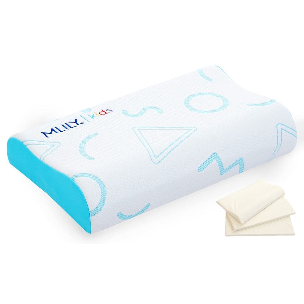 Almofada MILILY Kids Memory Foam ajustável 30x50cm azul