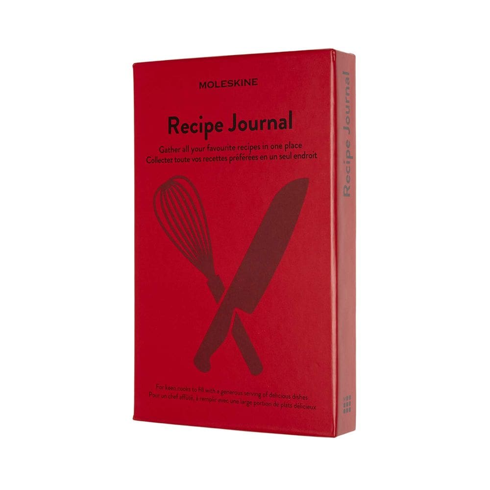 Journal Moleskine Passion Recipe, capa dura, grande, vermelho escarlate