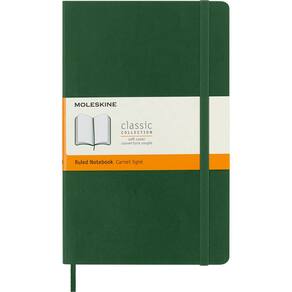 Caderno Moleskine Classic com capa macia grande verde murta