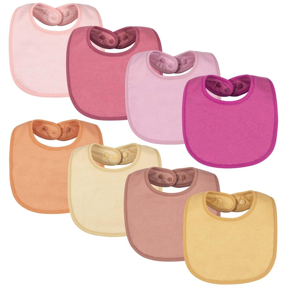 Bibs de alimentação Tiny Twinkle, impermeável, absorvente, pacote com 8 unidades para meninas