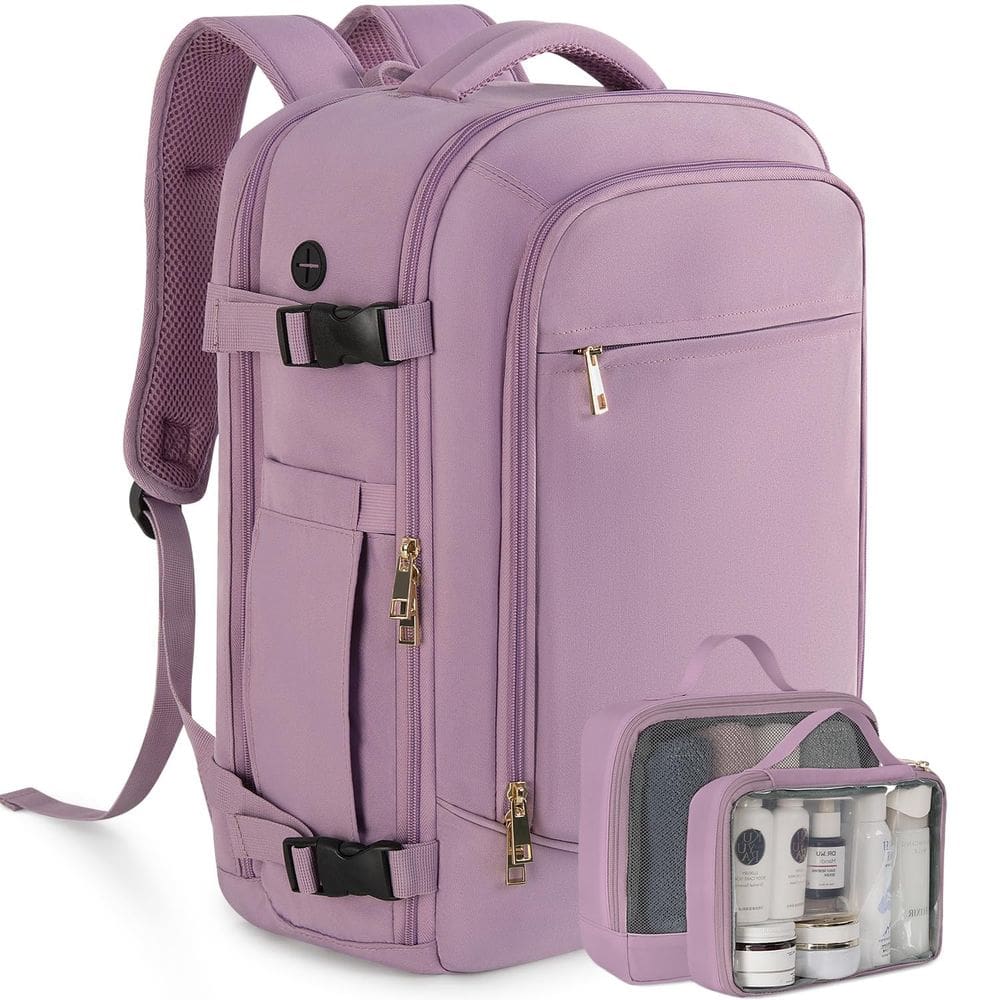 Mochila Rinlist Carry on 40L Roxa aprovada por voo 46x32,5x20cm
