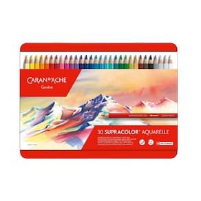 Lápis de cor Caran d`Ache Supracolor, conjunto de 30 caixas de metal