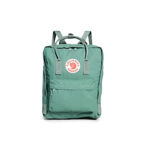 Mochila feminina Fjällräven Kanken Frost Green Solid Canvas