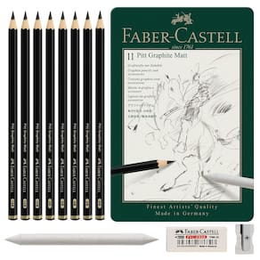 Conjunto de lápis Faber-Castell Pitt Graphite Matte com acessórios