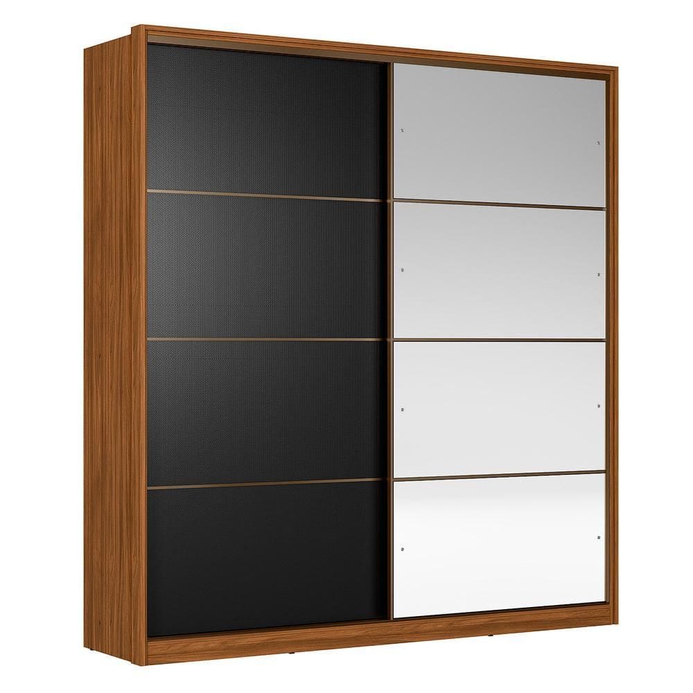 Guarda Roupa Casal Belga 2 Portas Deslizantes Flex com 4 Espelhos - Demartêz