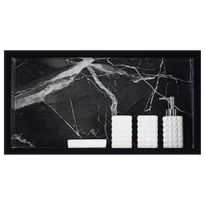 Nicho Para Banheiro Em Porcelanato Polido - Calacata Black
