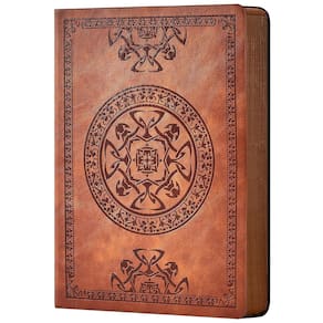 Caderno CAGIE Leather Vintage Journal, capa macia, 180 páginas