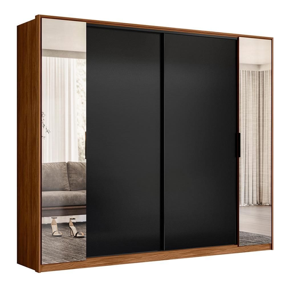 Guarda Roupa Casal Laredo 4 Portas Flex com Espelho - Demartêz