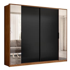 Guarda Roupa Casal Laredo 4 Portas Flex com Espelho - Demartêz