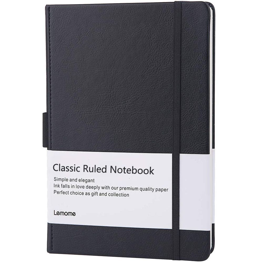 Caderno Lemome Ruled Journal 14,6 x 21 cm em couro sintético 192p