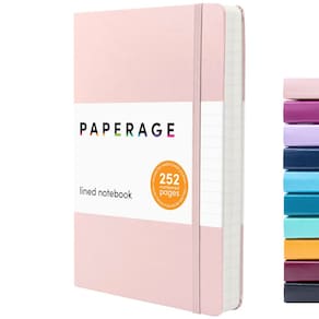 Caderno de diário PAPERAGE forrado 252 páginas 14,5x20cm Blush