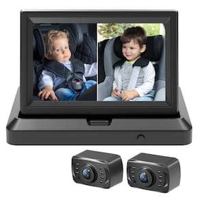 Câmera de carro de bebê Itomoro HD 1080P de canal duplo com 2 câmeras IR