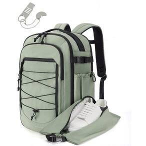 Mochila de viagem BAGSMART Carry On 17,3" com bolsa de sapatos 30L verde