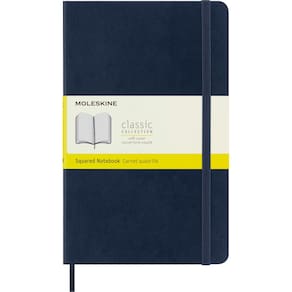Caderno Moleskine Classic com capa macia azul safira grande