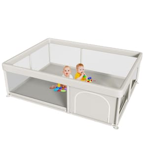 Cercadinho para bebês Hiaksedt Large 165x127 cm com portão com zíper