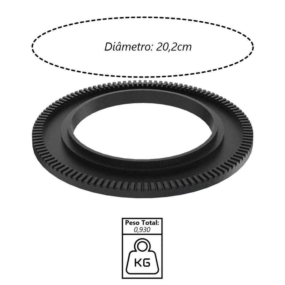 Espalha Chama Fogão Industrial Queimador Duplo Ferro 20,2cm