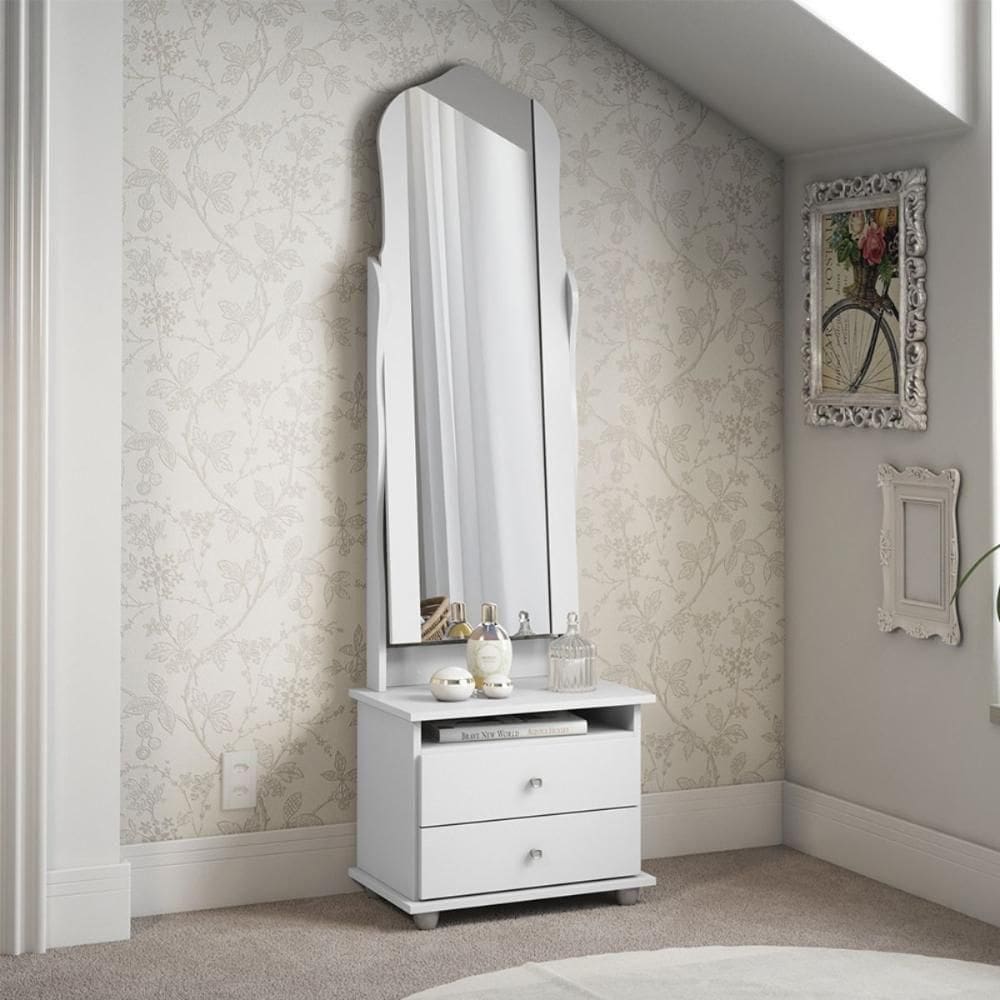 Toucador Espelho Gavetas Estiva Branco