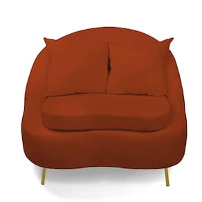 Poltrona Decorativa Orgânica Pé Ferro Dou Zaya Bouclê C05 Terra