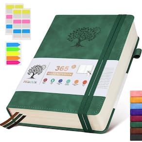 Caderno de diário PERCUN A5 em couro 365 páginas com 100 g/m² de espessura