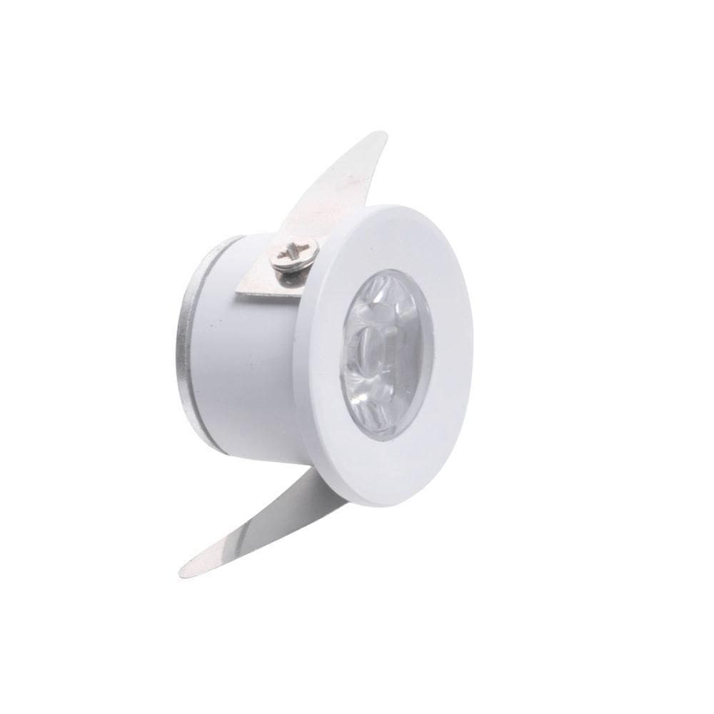 Mini Spot Led De Embutir Redondo 1w 3000k Branco