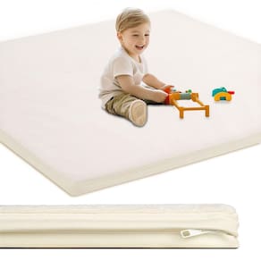 Tapete de brincar para bebês SEPARO Tapete de engatinhar de espuma espessa 50x50cm bege