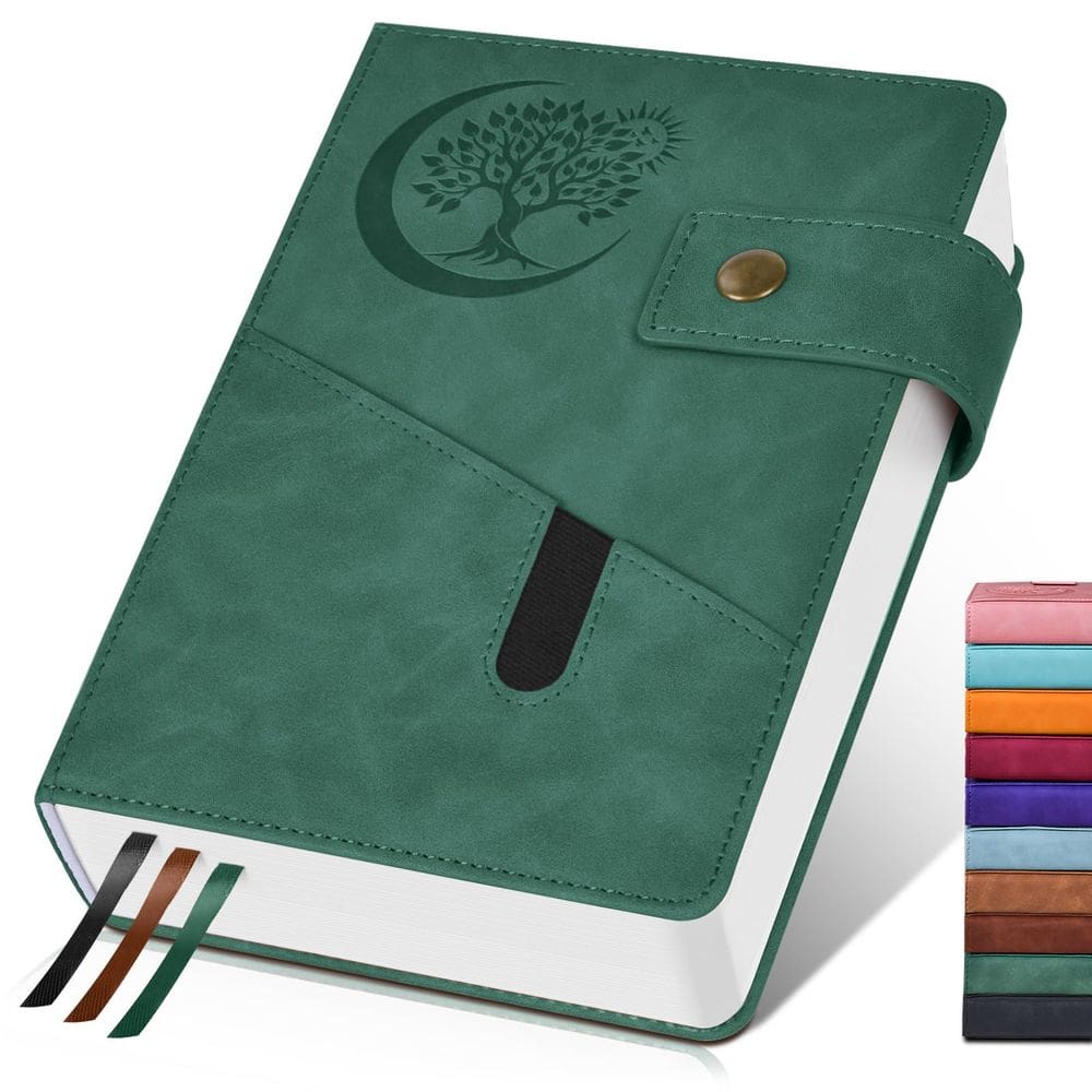 Caderno de jornal PAIBAS 365 páginas B5 em couro grande