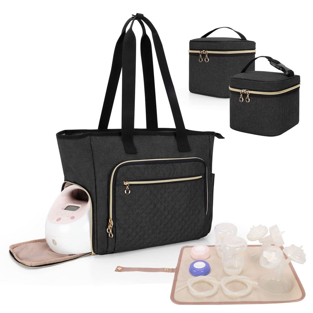 Bolsa de bomba de mama Luxja compatível com Spectra S1 e S2 Black