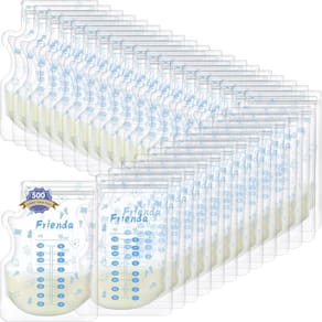 Sacos de armazenamento de leite materno Sherr 500 unidades de 240 ml com bico de limpeza