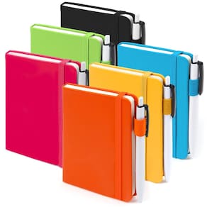 Mini notebooks de bolso Feela Hardcover College Ruled, pacote com 6