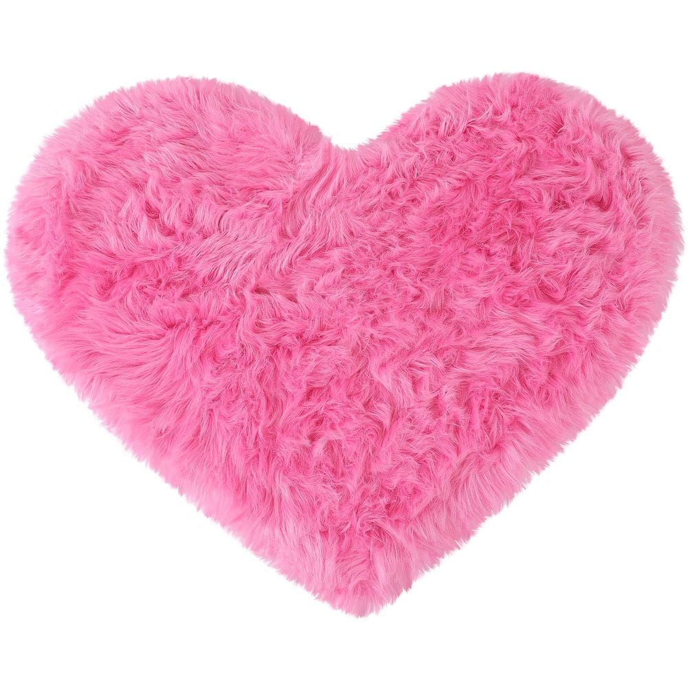 Tapete Luxcell em forma de coração para quarto 70x90cm rosa vermelha