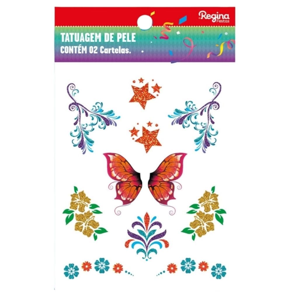 Tatuagem De Carnaval Regina 2un De Cartela
