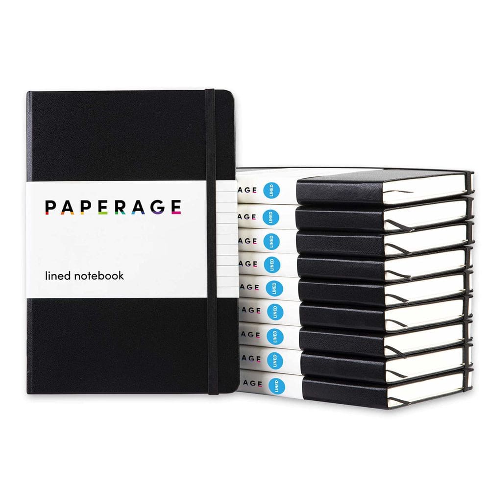 Cadernos: Paperage, diário forrado, 160 páginas, 100 g/m2, pacote com 10