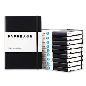 Cadernos: Paperage, diário forrado, 160 páginas, 100 g/m2, pacote com 10