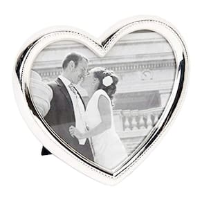 Moldura para fotos Haysom Interiors Silver Plated Heart 4x4
