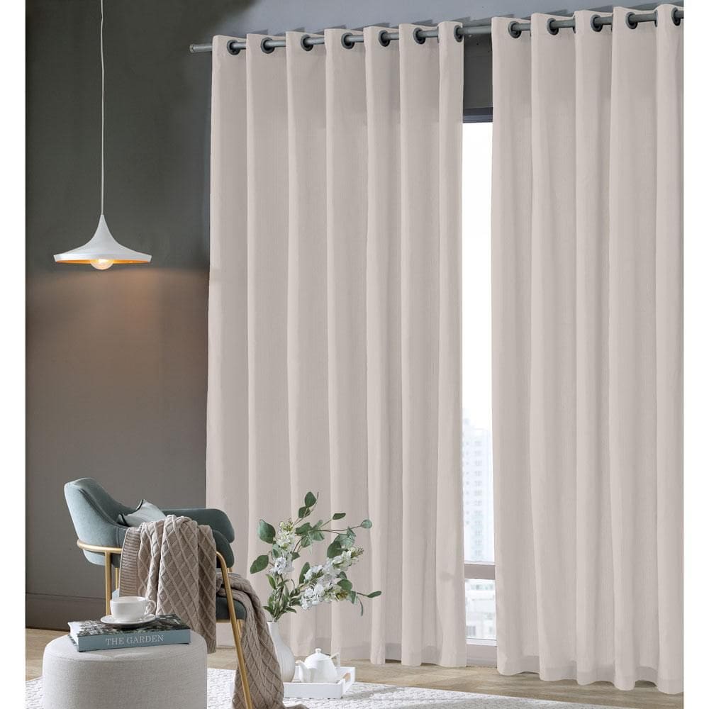 Cortina Rústica 200x160cm com Ilhós Bella Janela Pantex Natural