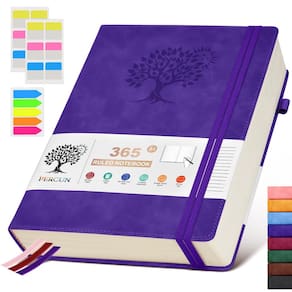 Caderno de jornal PERCUN A4 forrado com capa de couro de 365 páginas